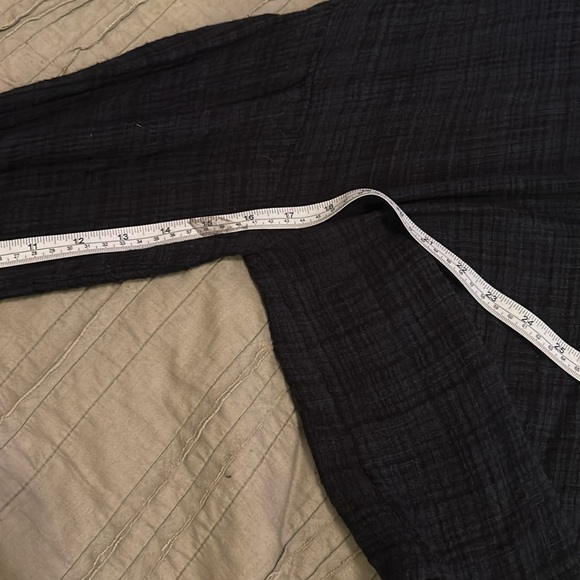 Free People Black Gauze Oversized Button Down - Picture 9 of 12